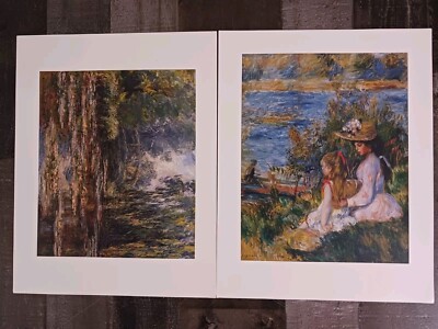 Young Women At The Water s Edge Pierre Auguste Renoir 10x8 Vintage Vintage Art