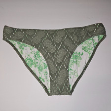 American Eagle Aerie Full Coverage Lace Bikini Bottom SMALL Green Floral