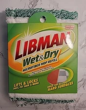 Libman Wet & Dry Microfiber Mop Refill ~ 1 Refill ~ Great For Hard Surfaces!