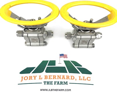 HAM-LET, H500SSL1/4 OVAL HANDLE, LOT OF 2, 1500PSI, 1/4''TUBE, BALL VALVE, NEW S