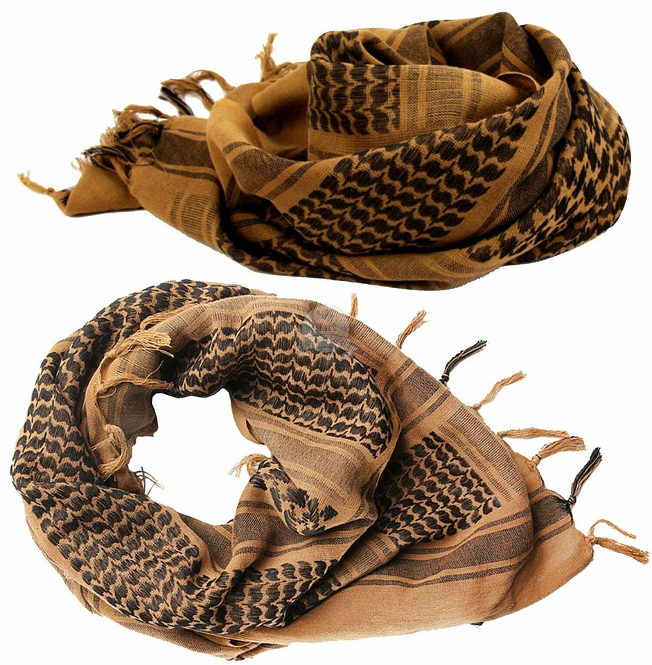 Shemagh Militar Ejército Algodón Peso Pesado Árabe Táctico Desierto Keffiyeh Bufanda 42" Foto 4 de 4
