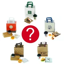 Dollhouse Miniature 1:6 Barbie Fast Food Drinks Paper Shopping Bag Accessory