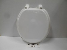  REPLACEMENT TOILET SEAT ROUND WHITE PLASTIC FREE SHIPPING 5 