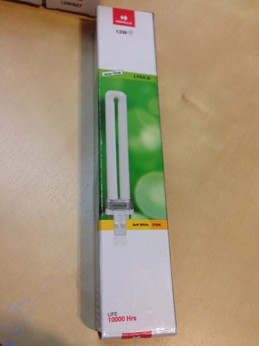 10 new - havells single ended bi-pin fluorescent bulb - soft