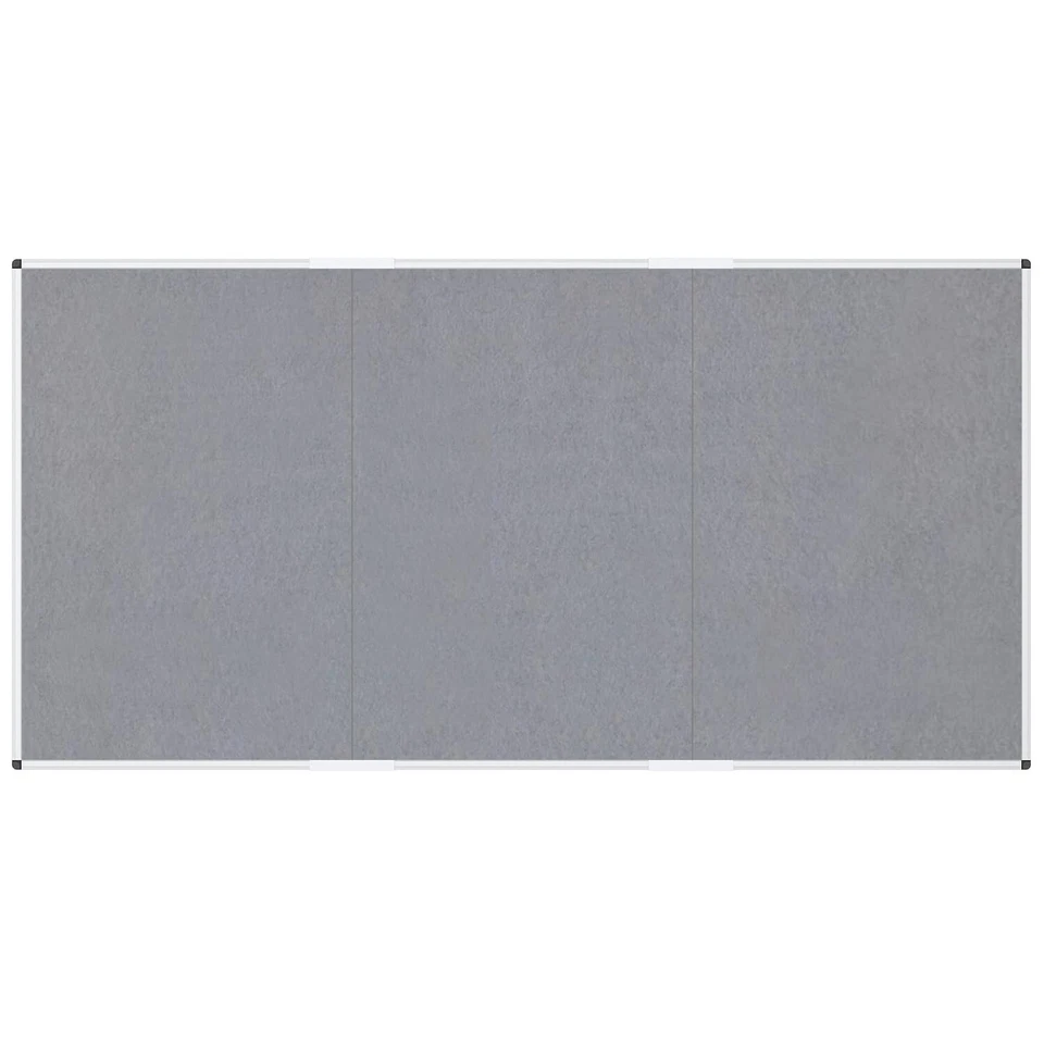 VIZ-PRO Large Fabric Bulletin Board/Foldable Notice Board Felt Gray, 96 X 48 In - Image 3 of 4