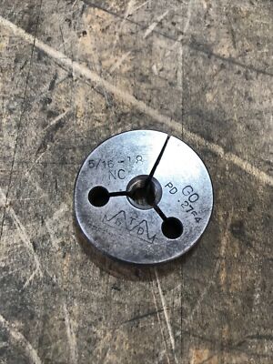 5/16-18 NC THREAD RING GAGE INSPECTION Go Only .2764