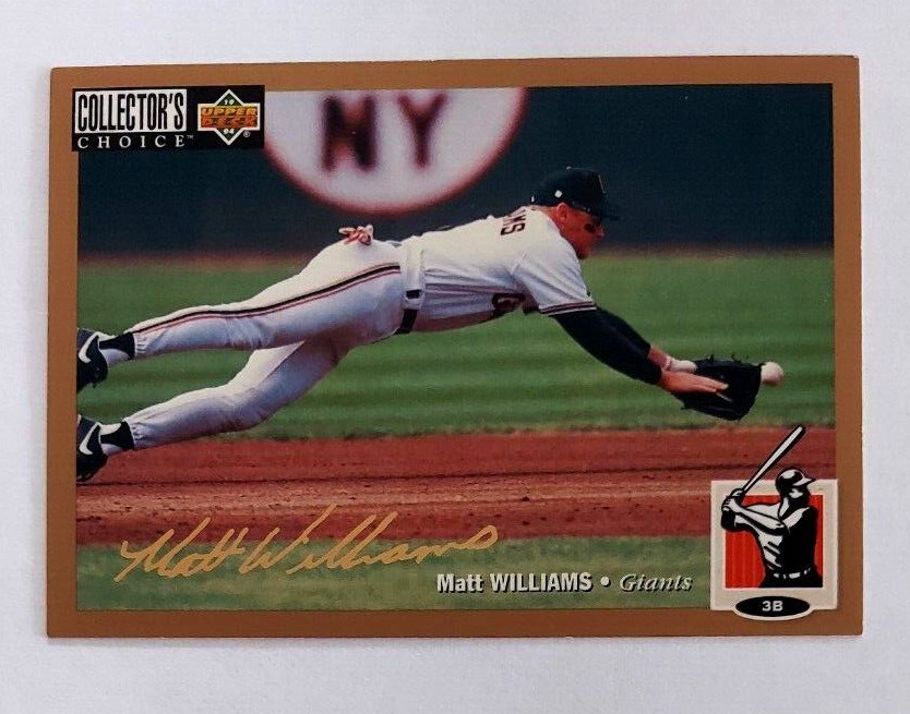 Matt Williams 1994 Gold Signature Upper Deck Collectors Choice #299 Giants