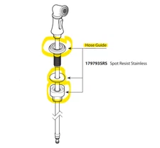 Moen 179793SRS Hose Guide for 2-Handle Lever Style Faucet -Spot Resist Stainless