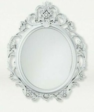 Silver Ornate Mirror Shabby
