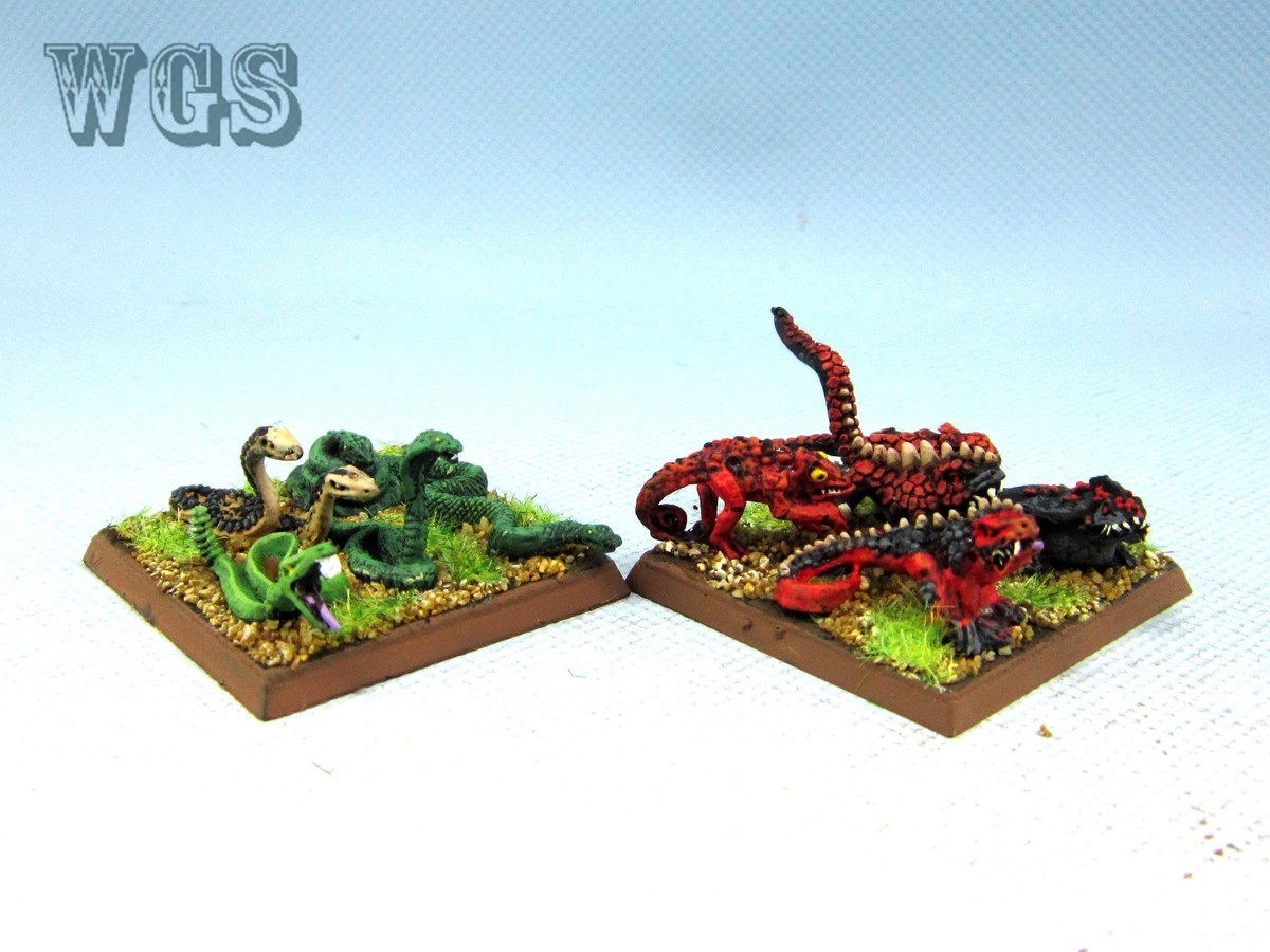 Warhammer WGS Painted Lizardmen Jungle Swarms LZ033 | eBay