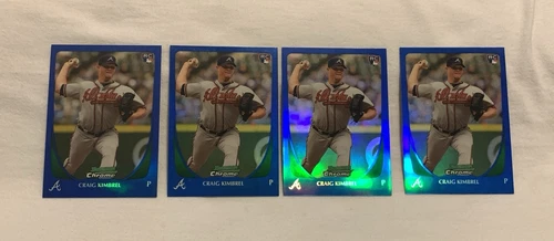 2011 Bowman Draft Chrome Blue Refractor /199 Craig Kimbrel Rookie RC Lot Of 4