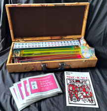 Unplayed MAHJONG SET in MAP CASE Tiles PUSHER...