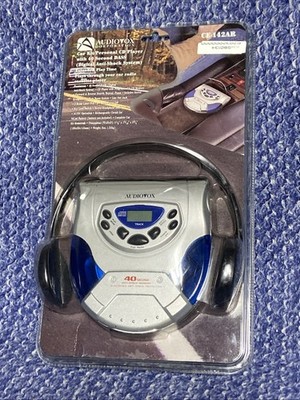AUDIOVOX CE-142AR CAR KIT PERSONAL CD PLAYER ANTI SHOCK HEADPHONES BASS BOOST