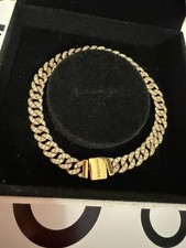 Pandora Timeless Pavé Cuban Chain Bracelet Gold 18cm 593008C01 S925
