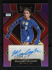 2022 Panini Select FIFA Signatures Purple Prizm 10/20 Mallory Swanson Auto qf8