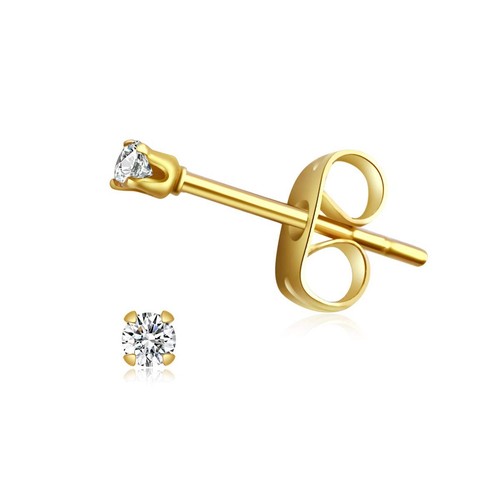 FOSIR 6 Pairs Tiny Women's Stainless Steel Round Clear Cubic Zirconia Stud Ea... - Picture 2 of 4