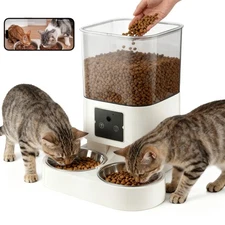 Automatic Cat Feeder with Camera for Two Cats 2-Way Audio 1080P HD Night Vision
