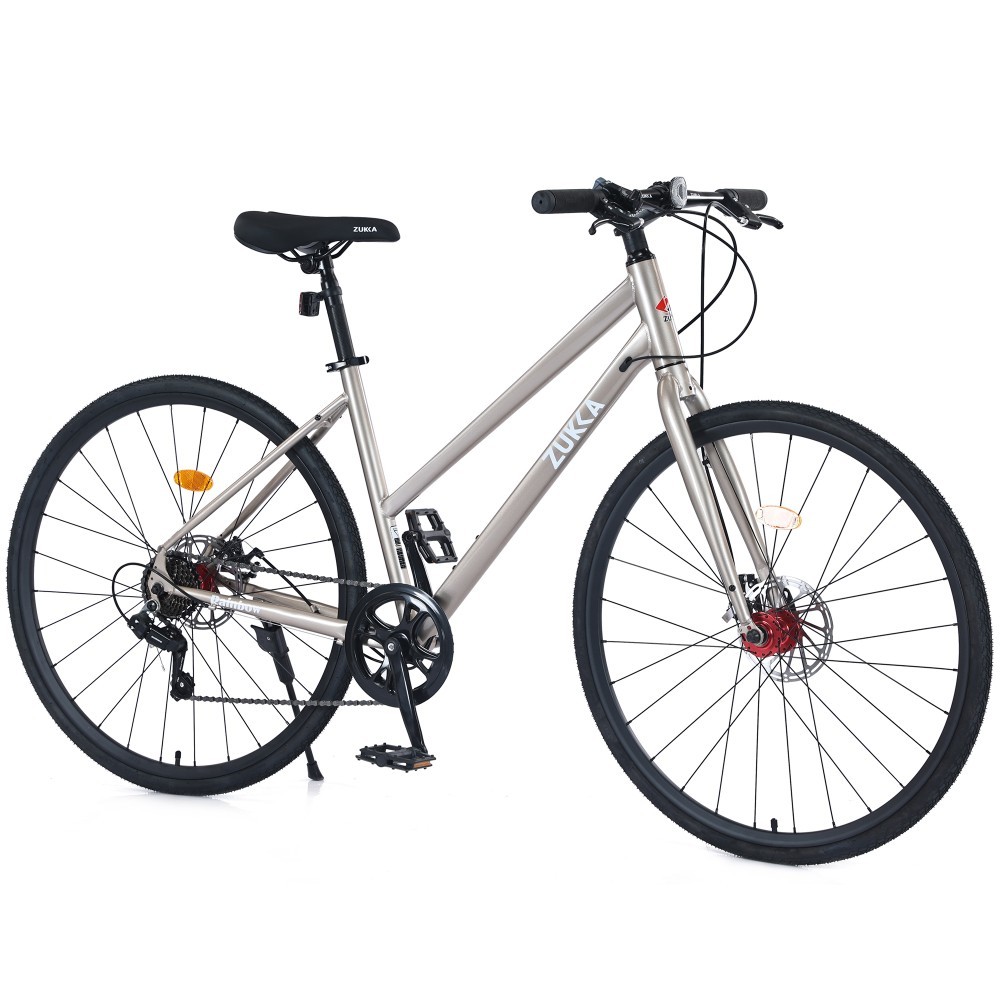 700C Hybrid City Bike 7 Speed Disc Brake Road Bicycle for Men Women Urban Use
