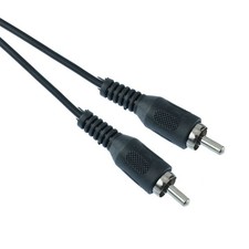 Black 5m Male to male Plug RCA Phono Cable Lead AV Audio Video PC TV CCTV