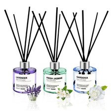 Reed Diffuser Set of 3 Pack,50ML Lavender Jasmine Gardenia Scented Oil Diffus...