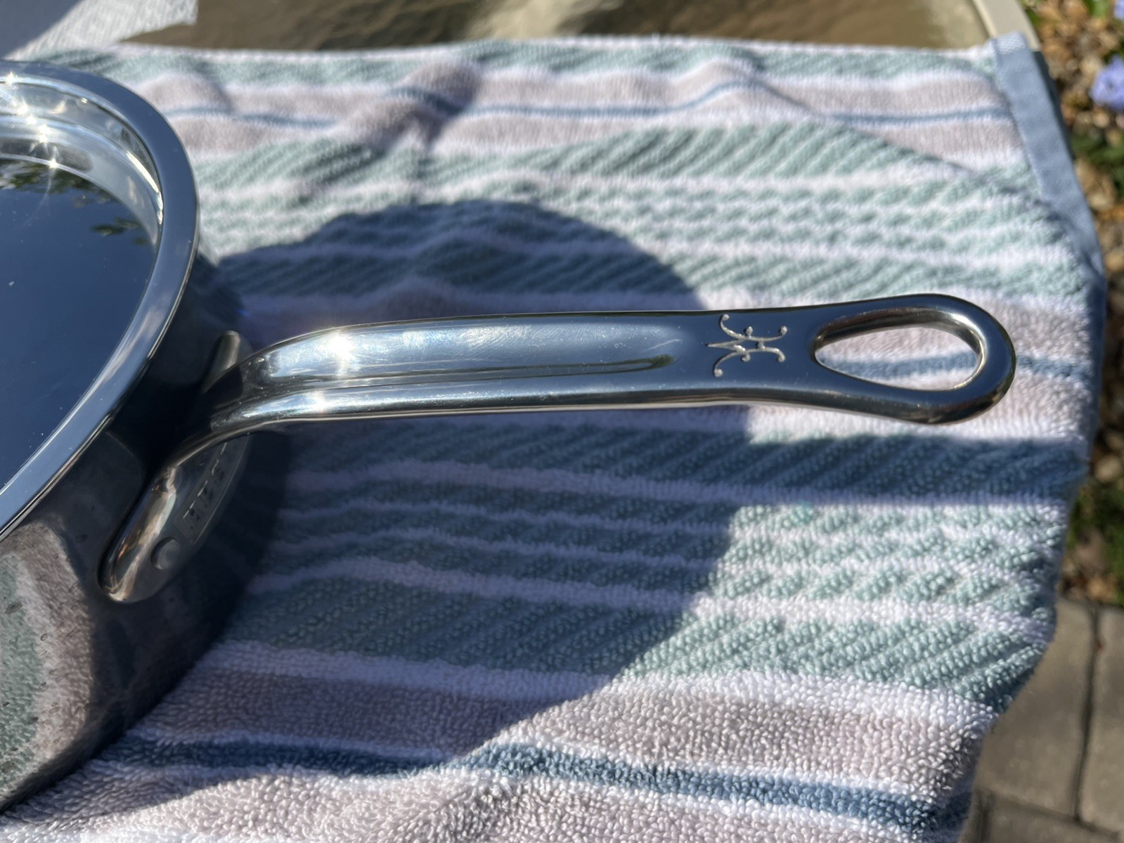 Hestan NanoBond Stainless Multiply all clad, Titanium Gloss, 3 Qt Sauce Pan