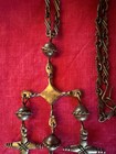 Vintage Mexican Sterling Yalalag Cross Necklace — photo 3