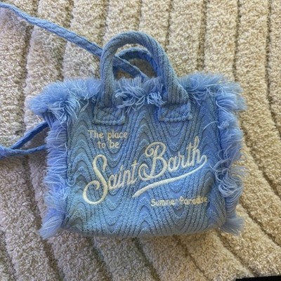 ST BARTH MC2 Terry effect Vanity mini bag with raised shell detail