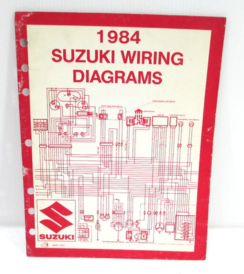 Official 1984 Suzuki Wiring Diagram Manual E Model Motorcycle 99923-13841
