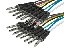 Monoprice 8Channel 1/4inch TRS Male to 1/4inch TRS Male Snake Cable 6 Meter 20ft