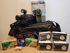 Panasonic PV-42 Palmcorder VHS-C Camcorder Black X20 Zoom Bundle - Bag Tapes etc
