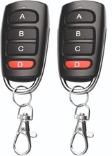 2 TELECOMANDI UNIVERSALE 4 TASTI PROGRAMMABILE 433MHz PER CANCELLI