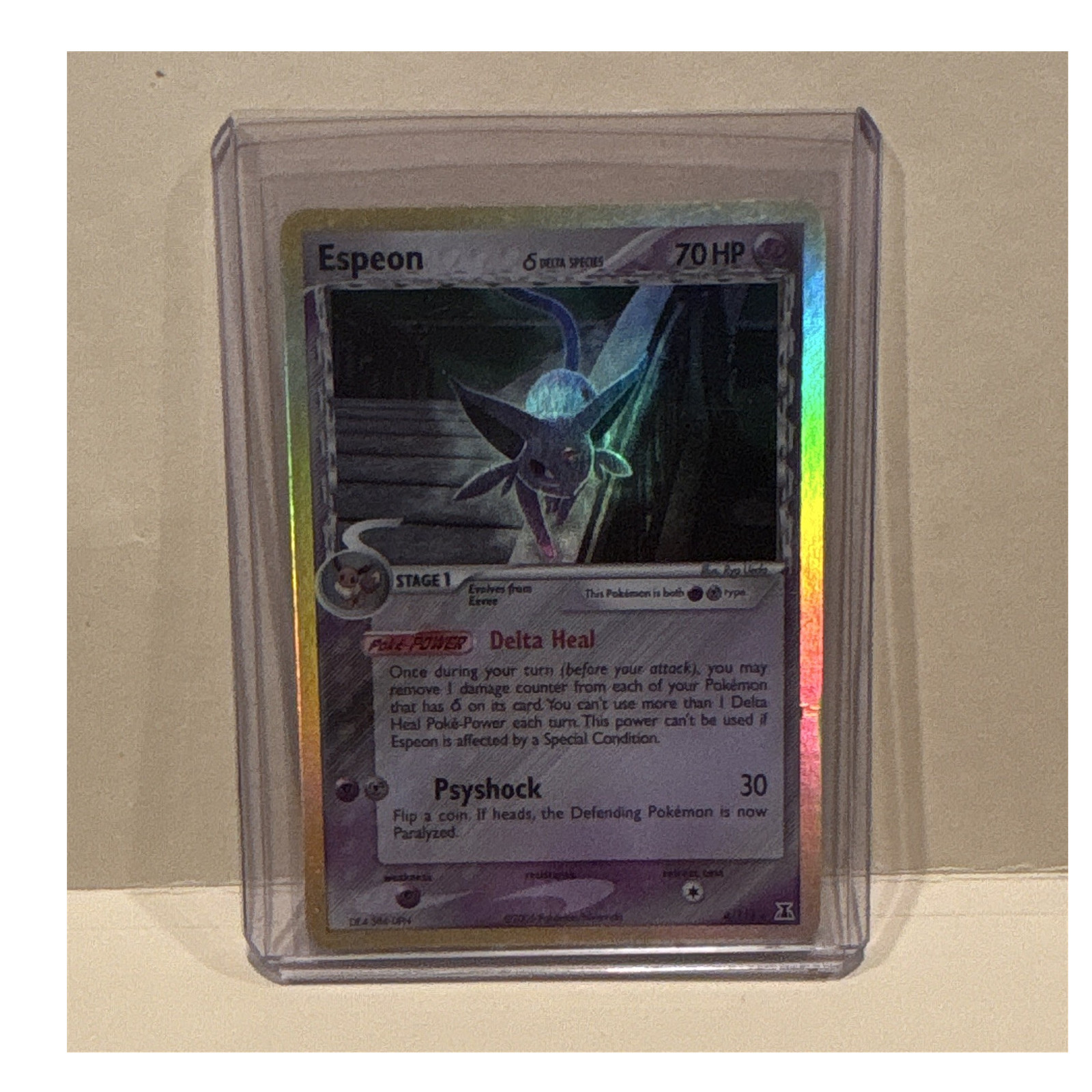 Espeon 4/113 Delta Species Reverse Holo Rare 70 HP Pokémon Card