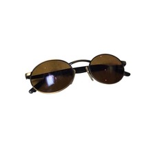 Revo 962/010 Vintage Round Sunglasses Japan Black Frame Brown Polarized Lenses