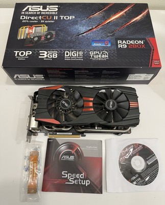 ASUS Radeon R9 280X DC2T 3GB DirectCU II Graphics Card - Tested with Retail Box