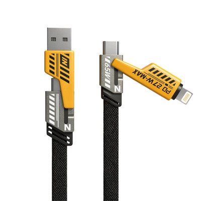 Schnellladekabel USB C 4-in-1 Kabel Schnell Datenkabel Geflochtenes Nylon
