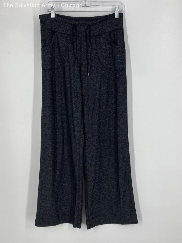 Lululemon Womens Dark Gray Drawstring Waist High Rise Wide-Leg Sweatpants Size 6