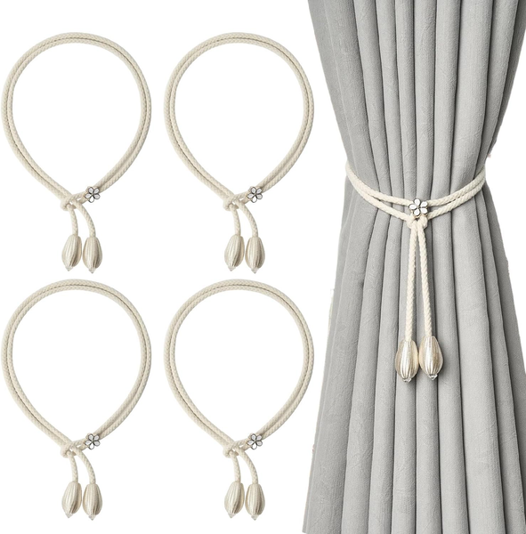 4 StüCk Vorhang Raffhalter, Curtain Rope Buckle, Vorhang Halter, Curtain Rope Bu-image