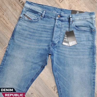 NEW DIESEL TEPPHAR RB066 W36 L32 SLIM CARROT MAN MENS JEANS DEEP BLUE STRETCH 36
