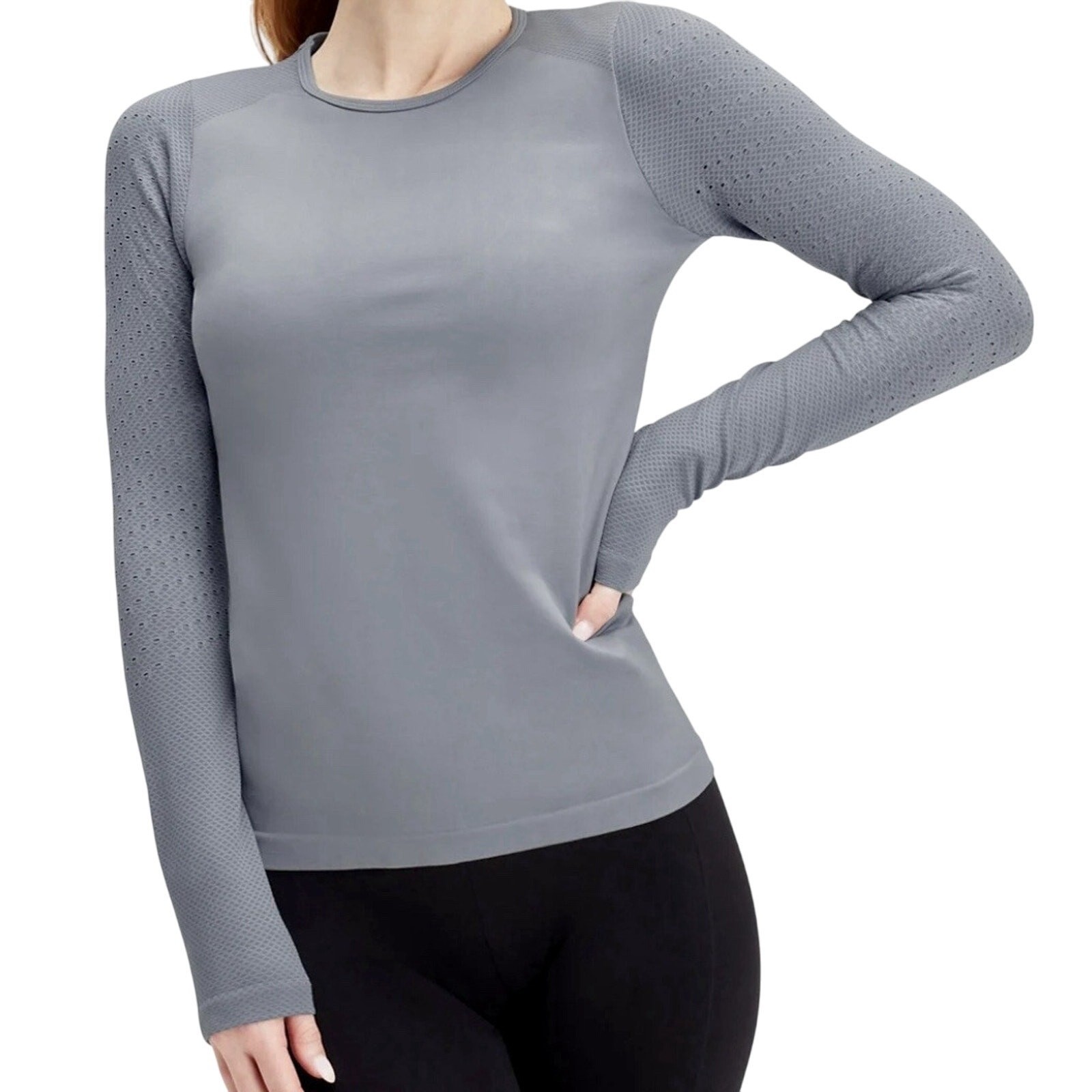 Fabletics Top Stretch Pullover Sync Seamless Long… - image 2