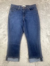 Signature by Levi Strauss Capri Jeans Womens 12 W31 Blue Mid Rise Stretch Denim