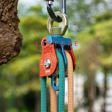 1.5 Swivel Double Pulley Rope Rescue Aluminum...