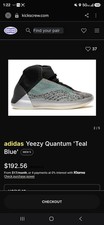 adidas Yeezy Quantum Teal Blue Size 9 Q58864
