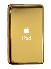 New Gold iPod Classic 5th 6th 7th Thick Back Bottom Rear Metal Chrome Blank GB