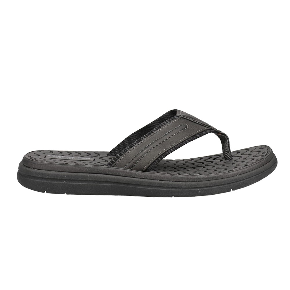 London Fog Anthony Flip Flops Mens Grey Casual Sandals CL30375M-V