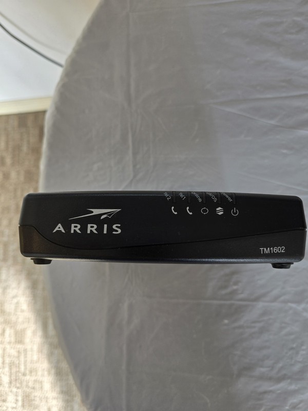Arris TM1602A DOCSIS 3.0 Cable Modem. Works With Altice Optimum & Others.