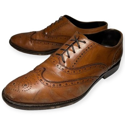 Adam Derrick To Boot New York Men s Size 10 Dark Tan Wingtip Brogue Oxford Shoes