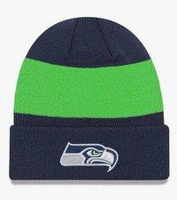 Seattle Seahawks NFL Football Beanie Winter Knit Hat Youth Large Unisex NFC