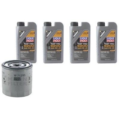 4L Liqui Moly Top Tec 6200 0W20 Mann Engine Oil Change Kit for Golf Jetta Turbo