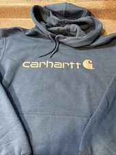 Carhartt Hoodie Loose Fit Midweight Logo Graphic Work Sweatshirt Size Large NEW