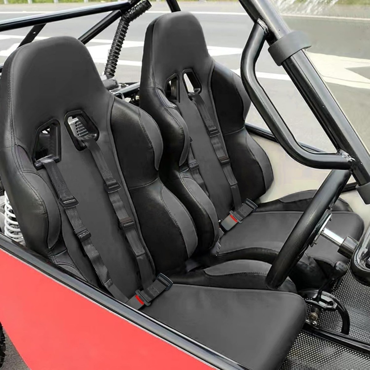 Point Adjustable Single Seat Belt Safety 50cc Harness Go Kart